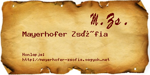 Mayerhofer Zsófia névjegykártya